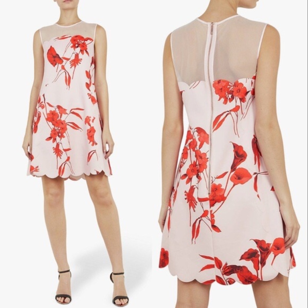 ✨ Ted Baker Jaazmin Fantasia Scallop Mini Dress ✨